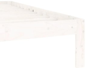vidaXL Πλαίσιο Κρεβατιού Λευκό 140 x 200 εκ. από Μασίφ Ξύλο Πεύκου
