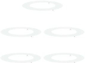 vidaXL Flat Δακτύλιος Δέντρου 5 τεμάχια Λευκό Ø50/80 εκ Χάλυβας