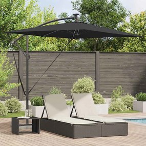 vidaXL Ομπρέλα Cantilever Banana Μαύρο 294 x 200 x 254 εκ.