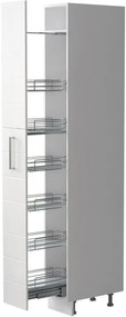 Επιδαπέδιο ντουλάπι ψηλό Hudson K23-30-1KZ-Γκρι Ανοιχτό - Λευκό