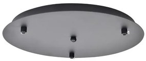 Ροζέτα Οροφής Στρογγυλή Φ35cm 3 Υποδοχές Homelighting-77-4384-Μαύρο 77-4384