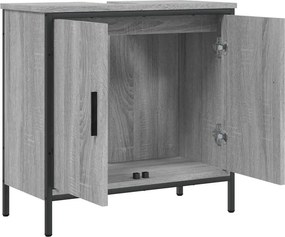 vidaXL Ντουλάπι Νιπτήρα Μπάνιου Γκρι Sonoma 60x30x60 εκ. Επεξ. Ξύλο