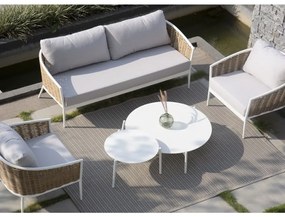 Σαλόνι Κήπου Musses Rattan 01-00-2133 (Σετ 5Τμχ) Με Μαξιλάρια Cream-Brown 4 Θέσεων