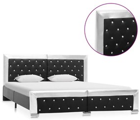 vidaXL Πλαίσιο Κρεβατιού Μαύρο 160 x 200 εκ. από Συνθετικό Δέρμα
