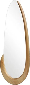 Καθρέπτης οβάλ Marly pakoworld mdf σε φυσική απόχρωση 50.5x4x127εκ