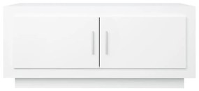 Τραπεζάκι Σαλονιού Λευκό 102x50x45 εκ. από Επεξεργασμένο Ξύλο - Λευκό