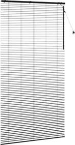 vidaXL Βενετσιάνικη Σκίαση Μαύρο 125 x 250 cm 35 mm