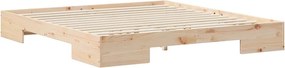 vidaXL Σκελετός Κρεβατιού Καφέ 200 x 200 cm