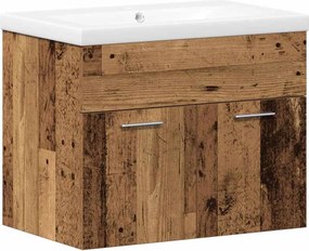 vidaXL Ντουλάπι Μπάνιου με συρτάρι Επιτοίχιο Επεξεργασμένο ξύλο