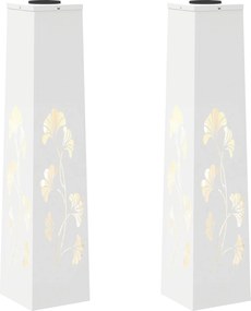 vidaXL Ηλιακό LED Φως Δρόμου 2 pcs Λευκό Κρύο Ρολαρισμένο Χάλυβα