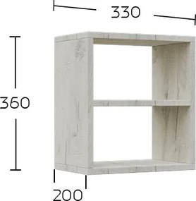 Κρεμαστό Ράφι Shelf Λευκό 33x20x36cm