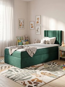 Επενδυμένο κρεβάτι Carmen Mini-Prasino-90 x 200-Deksia