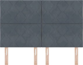 vidaXL Κεφαλάρι Σκούρο Γκρι 144 cm Βελούδο