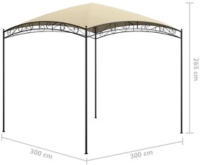 vidaXL Κιόσκι Ανθρακί 3 x 3 x 2,65 μ. 180 γρ./μ²