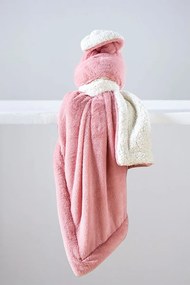 Κουβέρτα Fleece Αγκαλιάς Με Γουνάκι (75x90) Anna Riska 2 Blush Pink