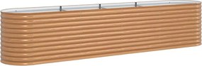 vidaXL Ανεβασμένο Κρεβάτι Καφέ 400 x 80 x 81 cm Ατσάλι
