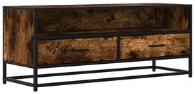 ντουλάπι τηλεόρασης vidaXL Καπνιστή δρυς 100x34,5x40 cm