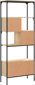vidaXL Βιβλιοθήκη 5 Επιπέδων Sonoma Δρυς 76x33x188,5 εκ. Επεξεργ. Ξύλο