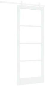 vidaXL Συρόμενη Πόρτα Χειροκίνητος Λευκό 86 x 211 cm Ξύλο και μέταλλο