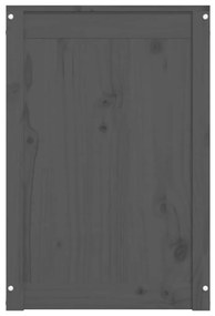 Καλάθι Ρούχων Γκρι 44x44x66 εκ. από Μασίφ Ξύλο Πεύκου - Γκρι