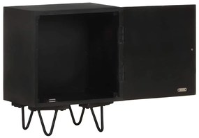 vidaXL Κομοδίνο 40 x 30 x 50 εκ. Ορειχάλκινη Πρόσοψη Μασίφ Ξύλο Μάνγκο