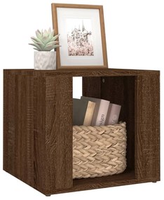 vidaXL Κομοδίνο Καπνιστή Δρυς 41x40x36 εκ. από Επεξεργασμένο Ξύλο