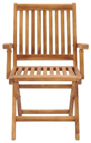 vidaXL Καρέκλες Κήπου 2 τεμ. από Μασίφ Ξύλο Teak με Taupe Μαξιλάρια