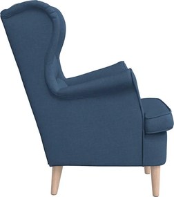 vidaXL πολυθρόνα μπλε 74x84x100 cm Ύφασμα