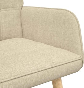 vidaXL Καναπές 2 ατόμων Κρεμ 115 x 61 x 87 εκ. Ύφασμα
