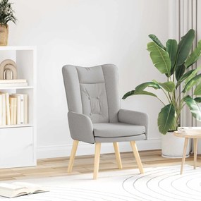 vidaXL Πολυθρόνα Σκίουρος Γκρί Ύφασμα και κόντρα πλακέ