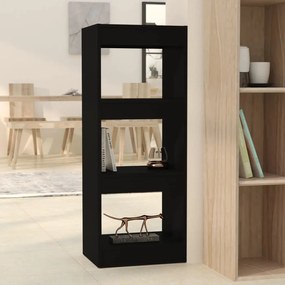 vidaXL Βιβλιοθήκη/Διαχωριστικό Χώρου Μαύρο 40x30x103 εκ. Μοριοσανίδα