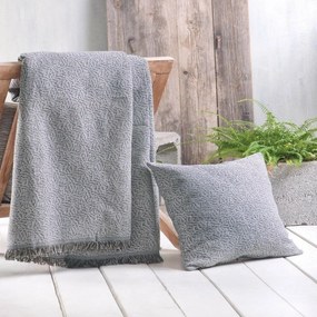 Ριχτάρι Tessy Dark Grey Ρυθμός Two-seater 180x240cm Βαμβάκι-Πολυέστερ