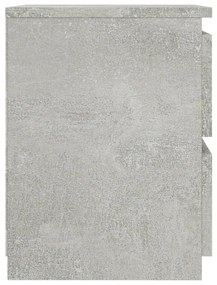 vidaXL Κομοδίνα 2 τεμ. Γκρι Σκυροδέματος 30x30x40 εκ. από Επεξ. Ξύλο