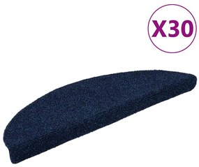 vidaXL Πατάκια Σκαλιών Αυτοκόλλητα 30 τεμ. Μπλε Μπεζ 56x17x3 εκ. Ημίκυκλα