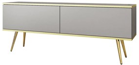 Έπιπλο Τηλεόρασης Oro STV_Sz+GL 135x32x53cm Grey-Gold