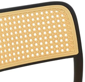 Καρέκλα Westley pakoworld pp φυσικό-μαύρο 55x47x81εκ