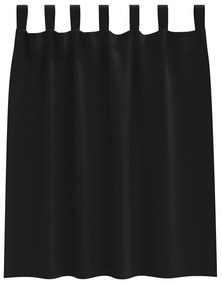 vidaXL Κουρτίνες συσκότισης 2 pcs Μαύρο 140 x 140 cm Πολυεστέρας
