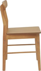 vidaXL Καρέκλα τραπεζαρίας 2 pcs Φυσικό 43 x 44,5 x 77 εκ.