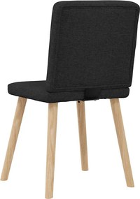 vidaXL Καρέκλες Τραπεζαρίας 6 τεμ. Μαύρες Υφασμάτινες