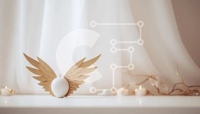 Intra Συλλεκτικό Ξύλινο Παζλ Plywood 4mm - Λευκό κερί αγγέλου στο περβάζι παραθύρου Σε Ξύλινο Κουτί - Διαστάσεις Puzzle: 10x10 cm – 25 κομμάτια