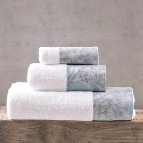 Πετσέτες Quin (Σετ 3τμχ) Blue Ρυθμός Towels Set 70x140cm 100% Cotton
