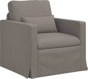 vidaXL Καναπές 120cm 2 pcs Taupe Μέταλλο