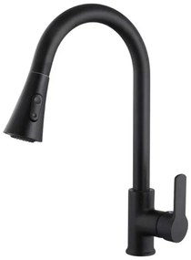 Μπαταρία βρύσης κουζίνας με επεκτεινόμενη κεφαλή - Black - 802332