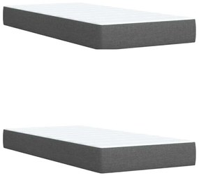 ΚΡΕΒΑΤΙ BOXSPRING ΜΕ ΣΤΡΩΜΑ ΣΚΟΥΡΟ ΓΚΡΙ 200X200 ΕΚ. ΥΦΑΣΜΑΤΙΝΟ 3294083