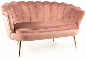 SOFA CAMELLIA 2 VELVET ANT. RÓŻ BLUVEL 52/ZŁOTY