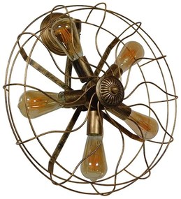 Φωτιστικό Τοίχου-Απλίκα Erafan 01381 Brown GloboStar Metal