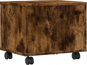 vidaXL Βάση Εκτυπωτή με Ρόδες Καπνιστή Δρυς 41x32x34,5 εκ.