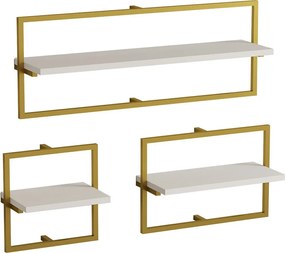 Wall Shelf Yeso - White Gold White
Gold