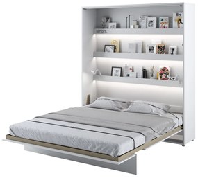 Κρεβάτι - ντουλάπα Concept Pro Lenart AH103, Διπλό, Άσπρο, 180x200, Πλαστικοποιημένη μοριοσανίδα, Τάβλες για Κρεβάτι, 191x228x217cm | Epipla1.gr