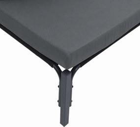 vidaXL Σετ Καναπέ Κήπου με μαξιλάρι 9 pcs Μαύρο Ατσάλι